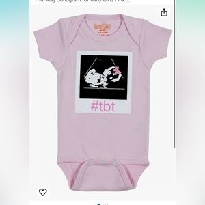 Sara Kety Pink Bodysuit #TBT Throwback Thursday Sonogram Infant Girls